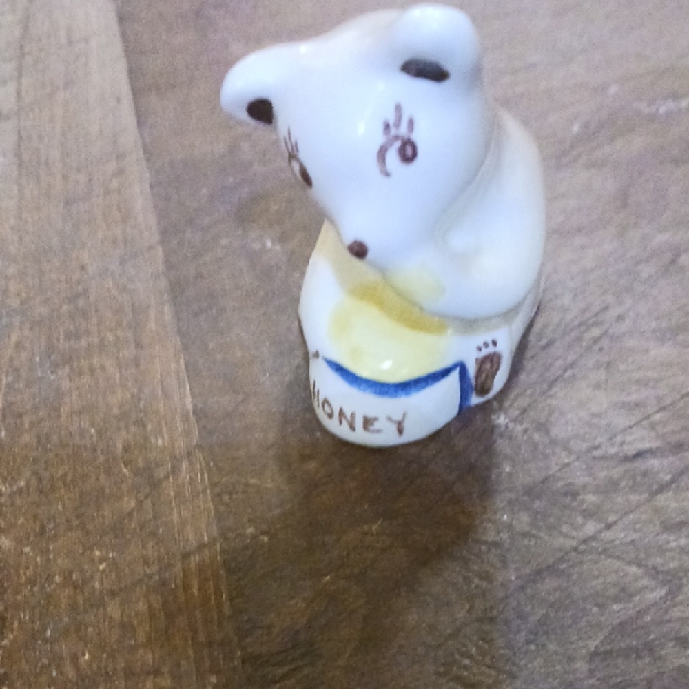 Vintage "Honey" Ceramic Bear With Honeypot